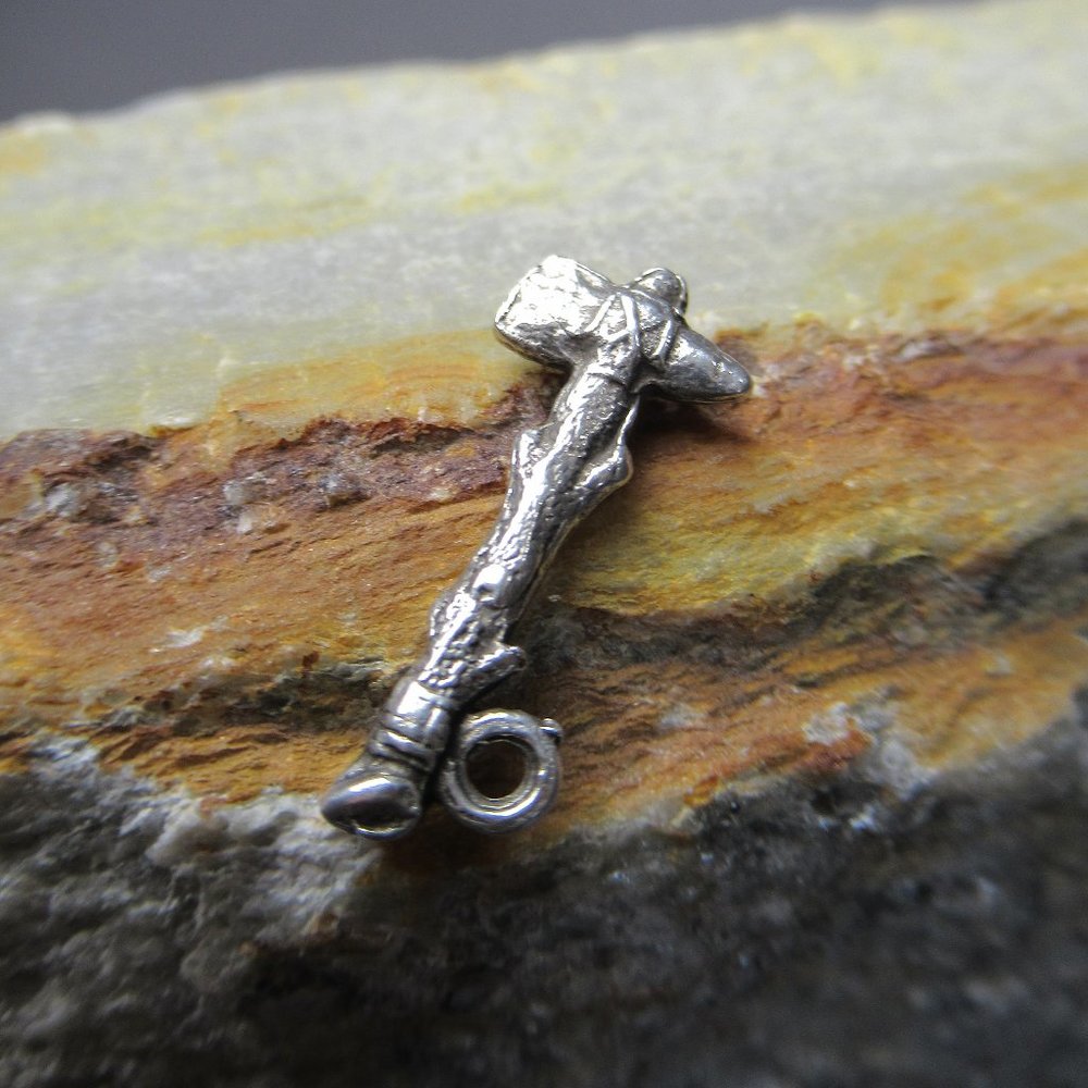 Sterling Silver Tomahawk Charm Indigenous Axe Tool